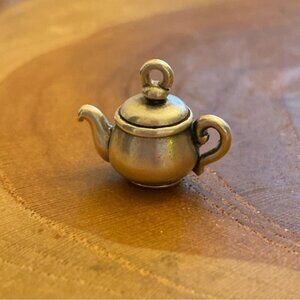 RETIRED James Avery Teapot Charm, Sterling Silver